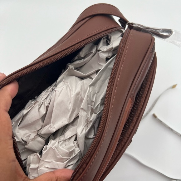 BOHO Brown Patchwork Faux Leather Shoulder Purse - Picture 8 of 9